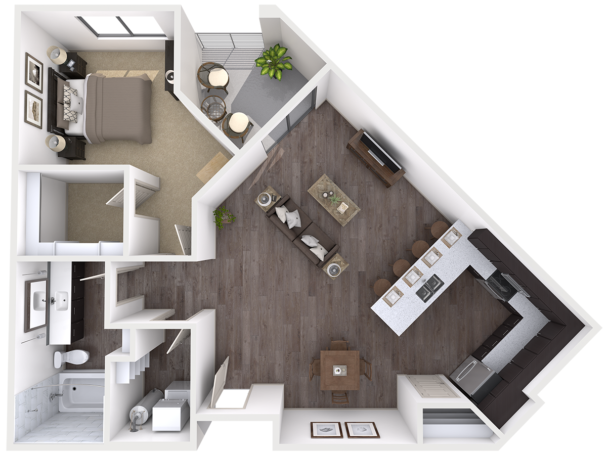 A2 floor plan at The View at Cascade Apartments, Scottsdale